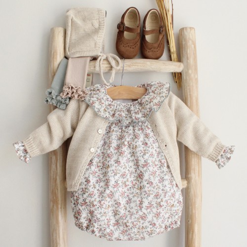 Floral Romper with Collar