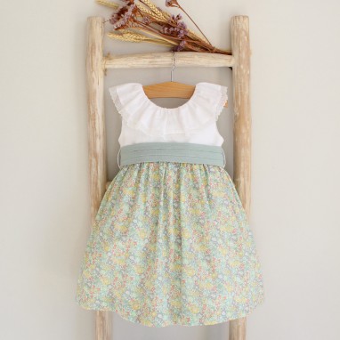 Vestido Mix Flores Verde