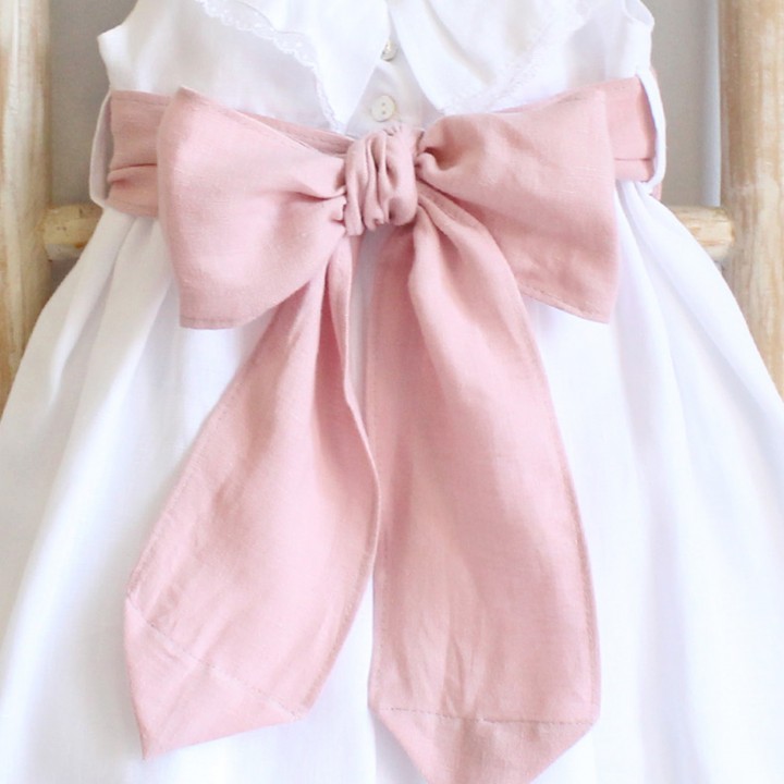 Dusty Pink linen dress Sash