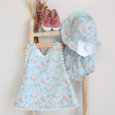 Floral Short Dress and Bloomers