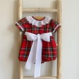 Plaid Romper with bow