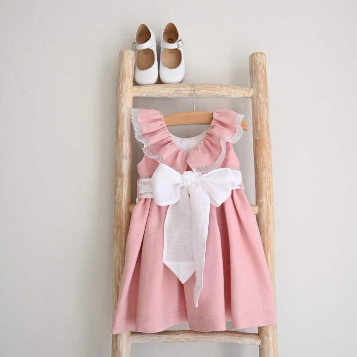 Dusky pink Linen dress