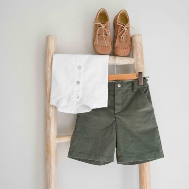 Corduroy Green shorts
