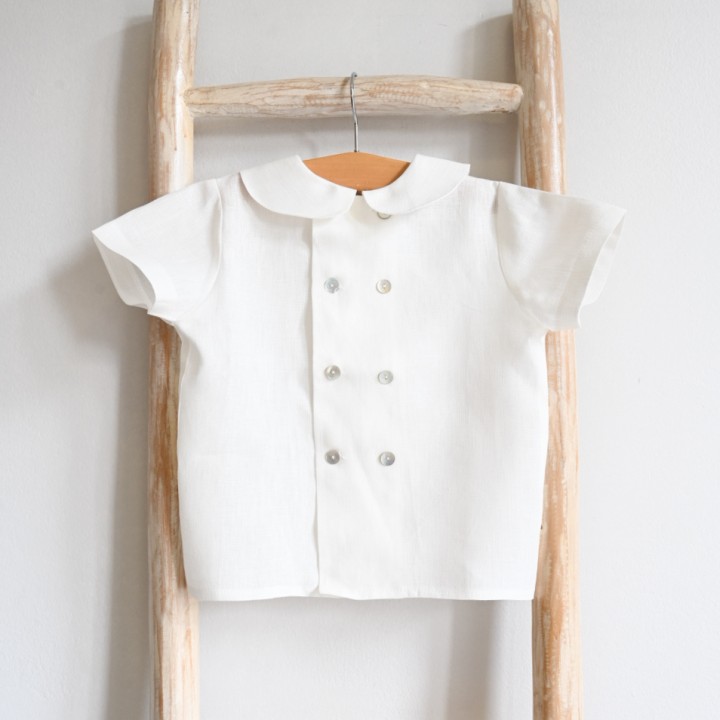 Double Breasted Linen Shirt