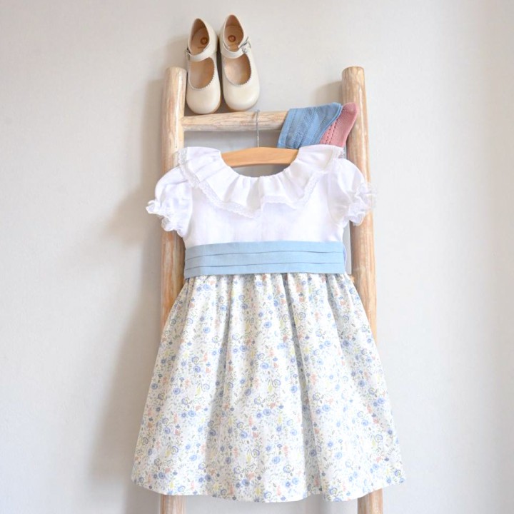 Mix Dress with floral skirt