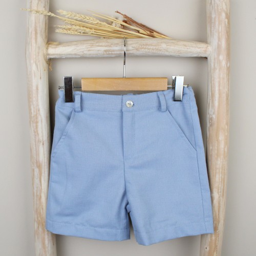 Blue linen Shorts