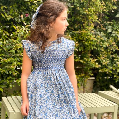 Hand Smocked Dress in Liberty Fabric