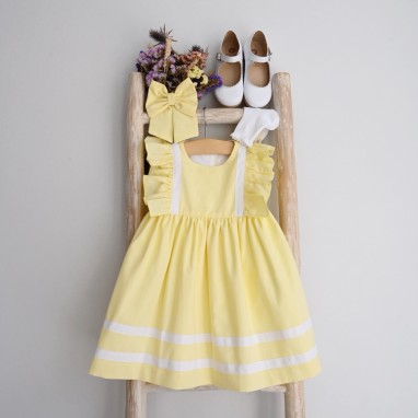 Lemon Dress with ruffles