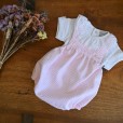 Pink Vichy Sleeveless  Romper