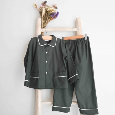 Bottle Green Pyjama with trim