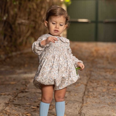 Floral Romper with collar 