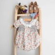 Hand Smocked Floral Romper 