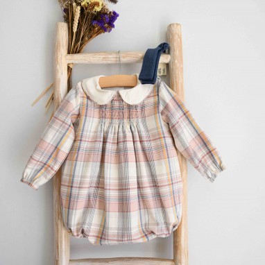 Plaid Peter Pan collar Romper 