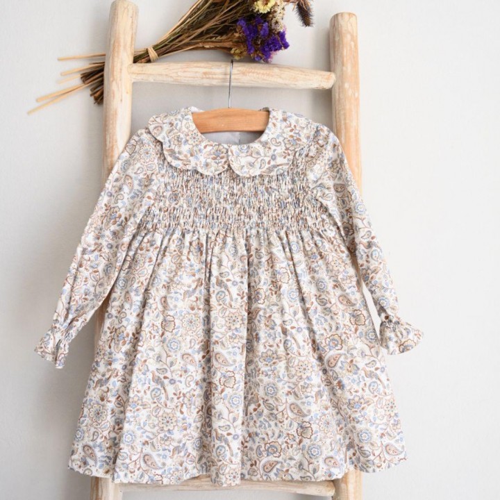 Floral dress with smocked chest