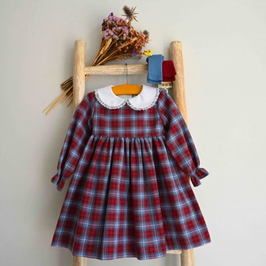 Plaid Dress  with collar