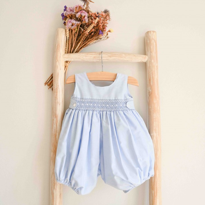 Sleeveless Hand smocked romper