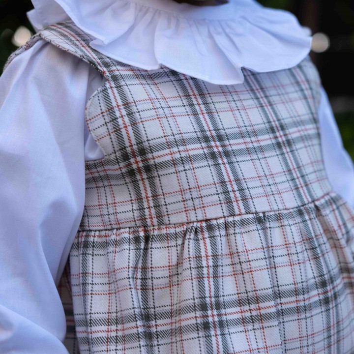 Scalloped plaid Dress