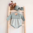 Green Stripes Knitted romper