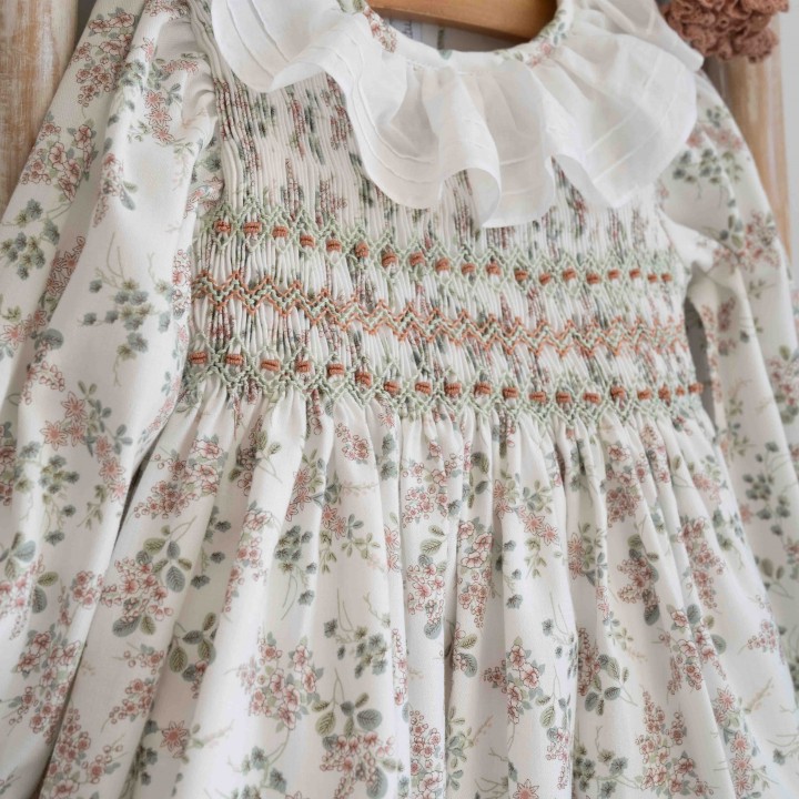 Hand Smocked Floral Dress